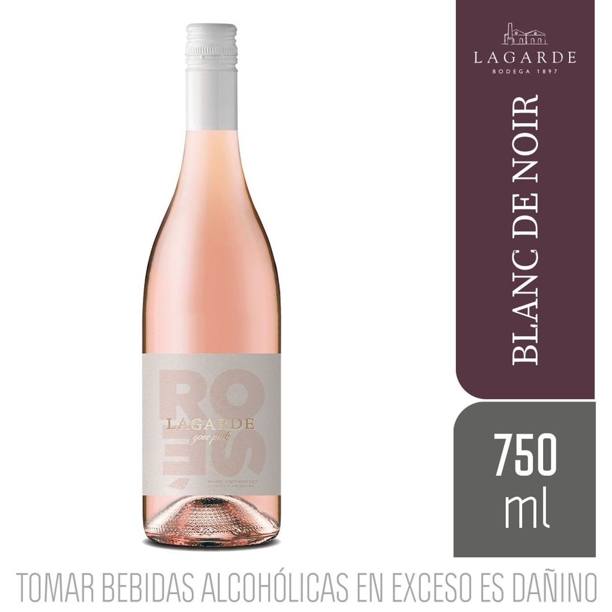 LAGARDE - Vino Lagarde Blanco De Noir Botella 750 mL
