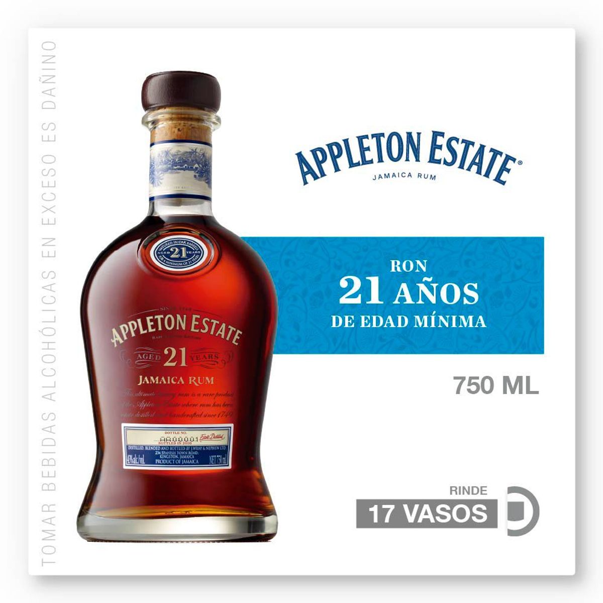 APPLETON - Ron Appleton Estate 21 Años Botella 750 mL
