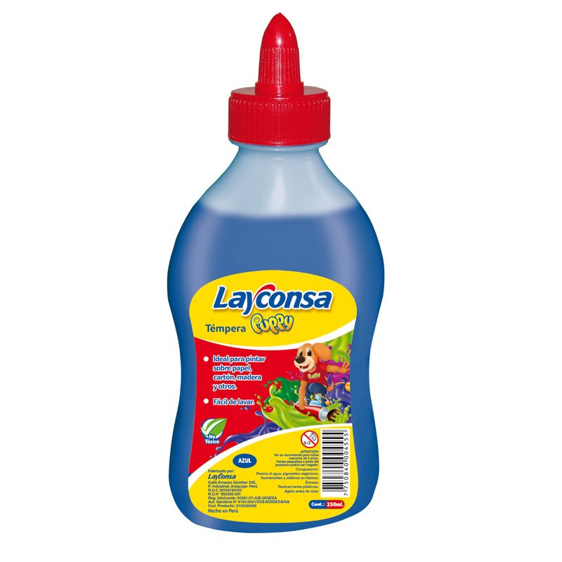 LAYCONSA - Tempera x 250 Cc Azul C/Disp Layconsa