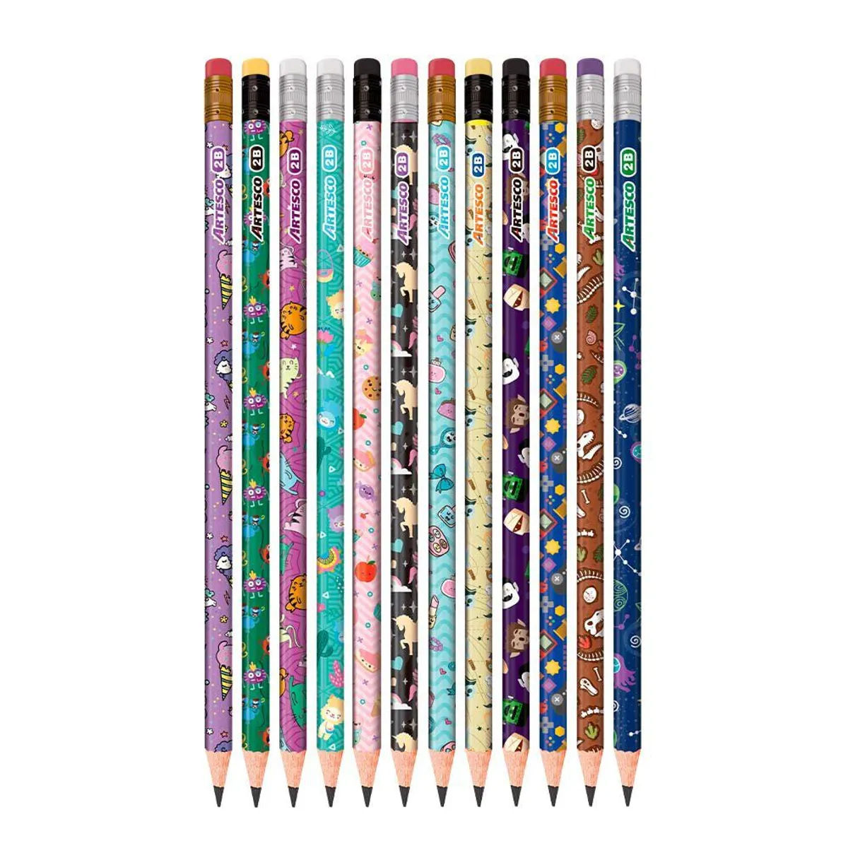 ARTESCO - Lápices Artesco Grafito Fantasía 2B Empaque 12 Und