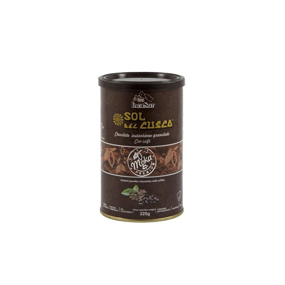 SOL DEL CUSCO - Chocolate Instantáneo Sol del Cusco Cafemoka Lata 220 g