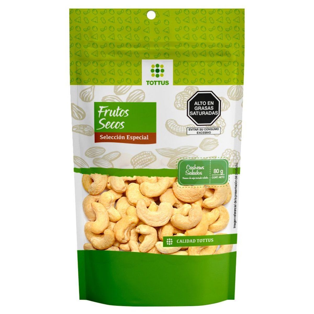 TOTTUS - Cashews Salados Tottus Bolsa 80 g