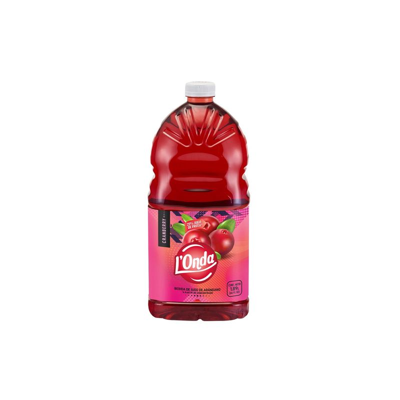 LUREN - Bebida L'Onda Sabor Cranberry Botella 1.89 L