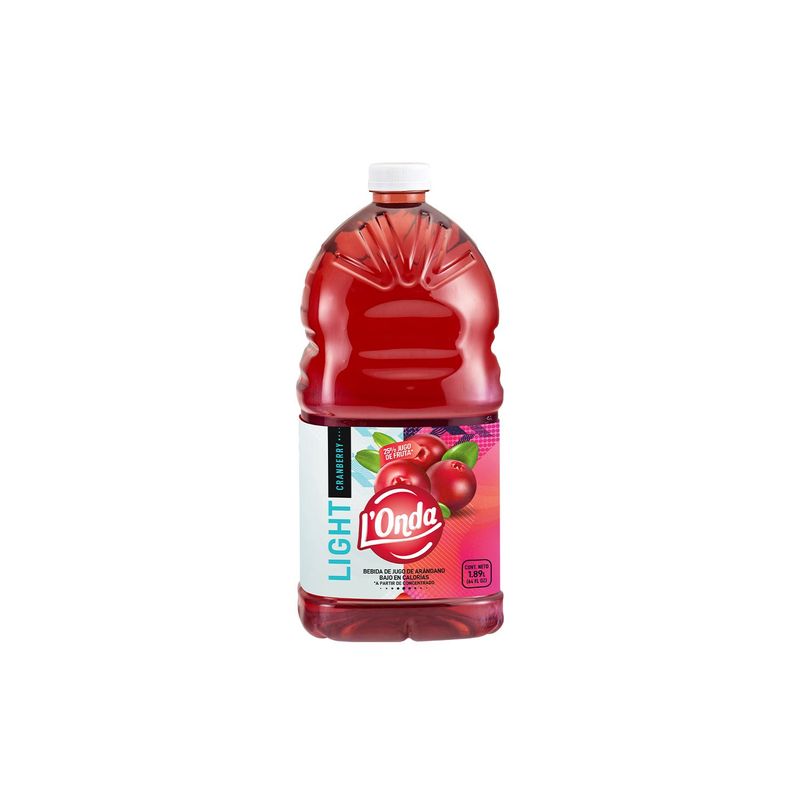 LUREN - Bebida Light L'Onda Sabor Cranberry Botella 1.89 L