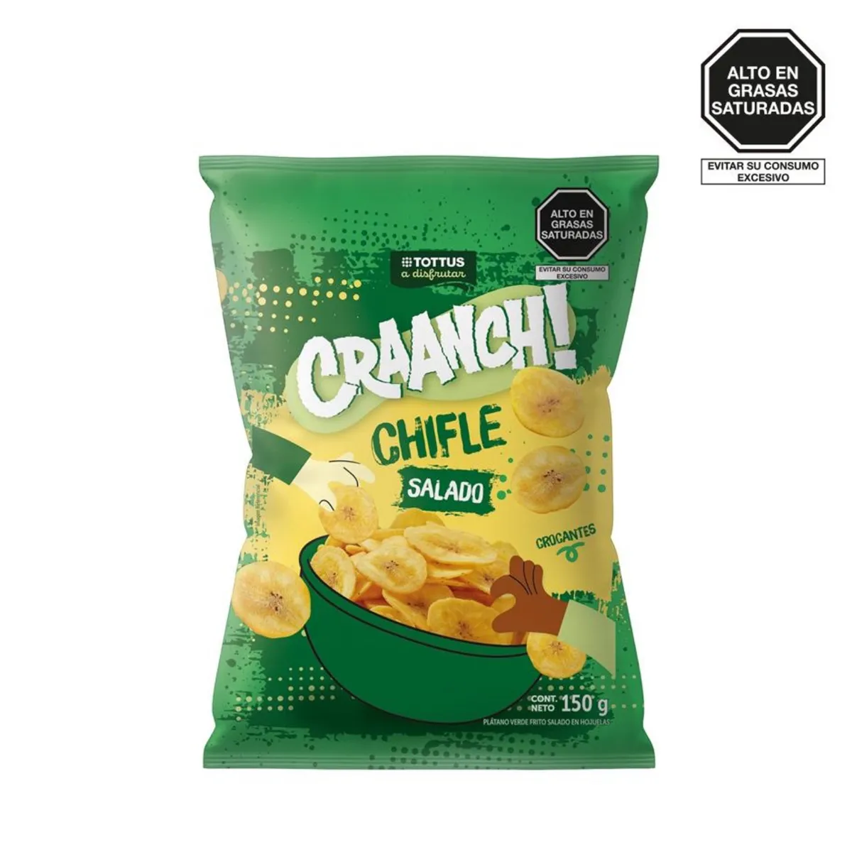 TOTTUS - Chifle Salado Craanch Tottus Bolsa 150 g