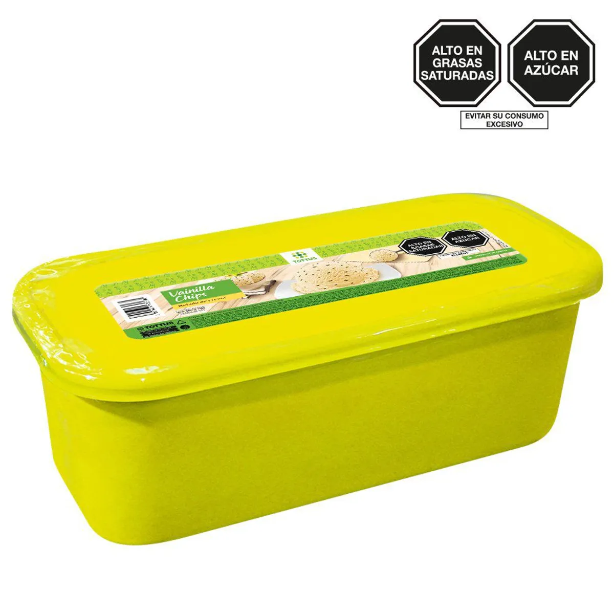 TOTTUS - Helado de Crema Vainilla Chips Tottus Pote 5 L