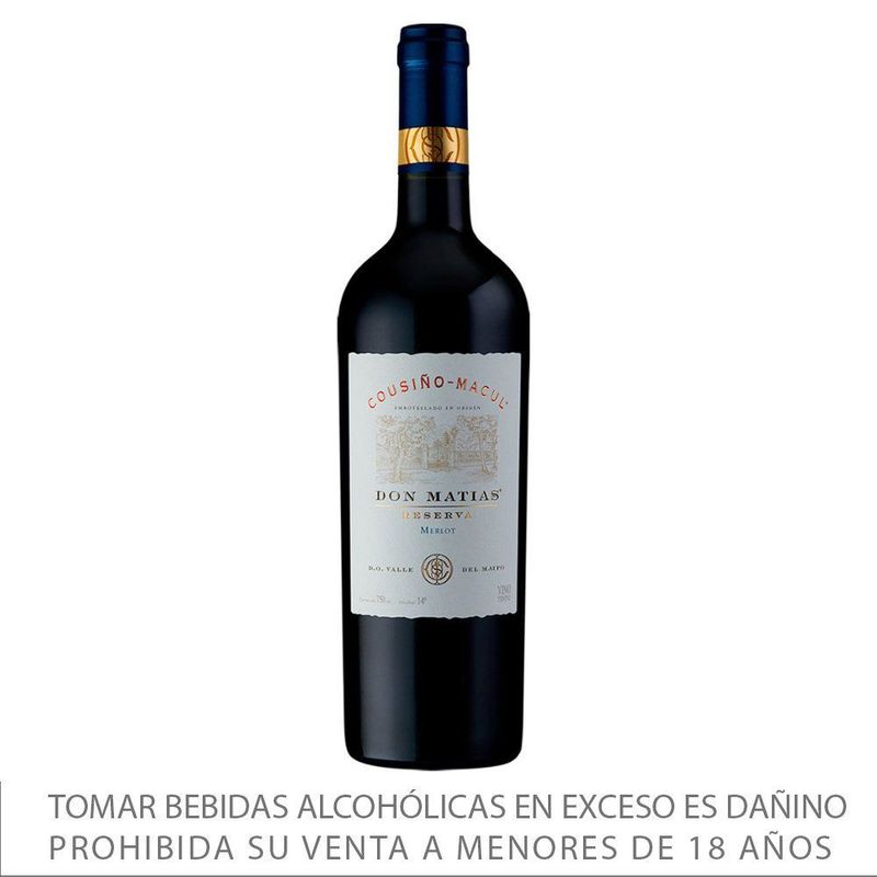 COUSINO MACUL - Vino Merlot Cousiño Macul Don Matías Botella 750 mL