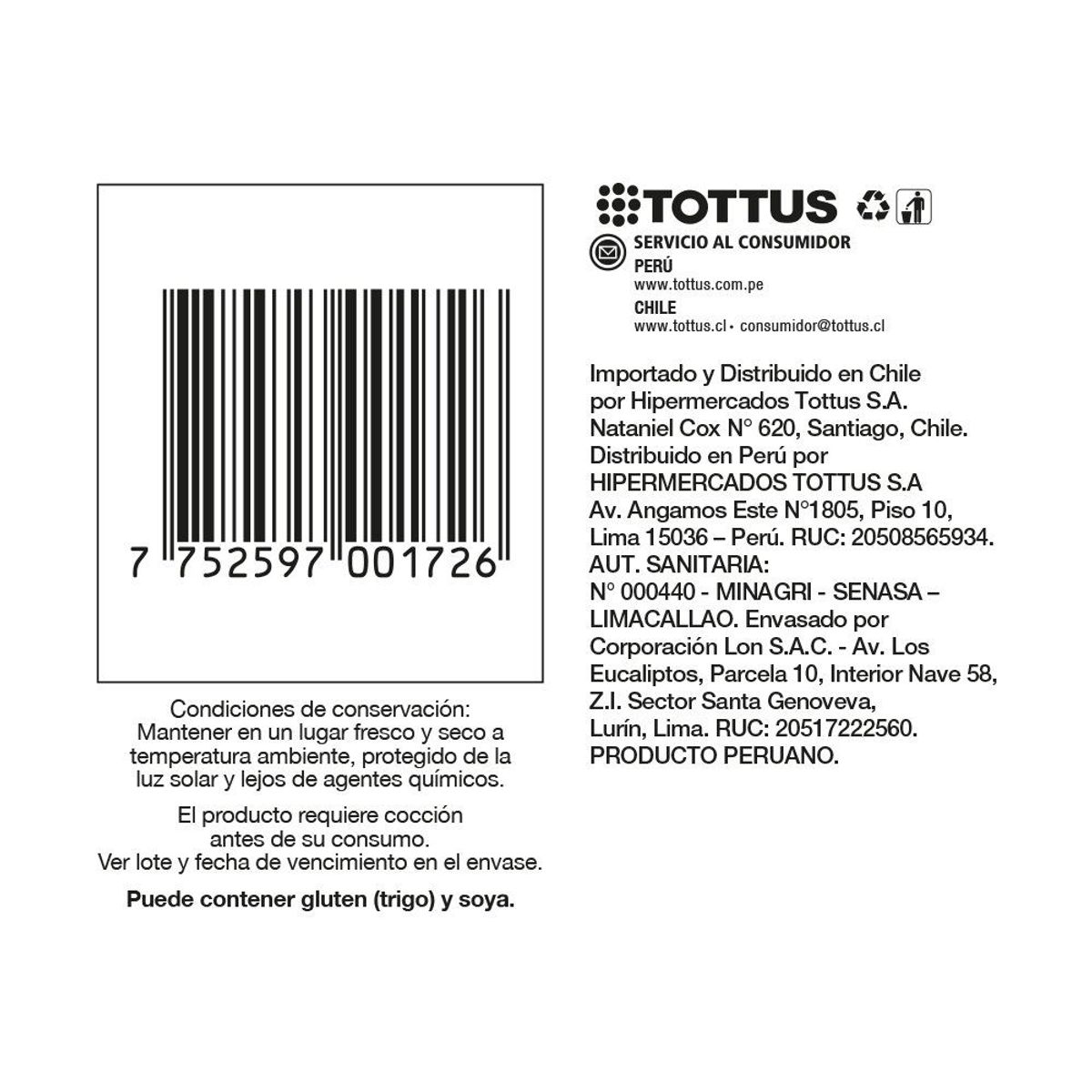 TOTTUS - Papa Seca Tottus Menestra Bolsa 400 g