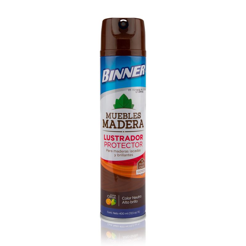 BINNER - Lustrador Protector Binner Muebles De Madera Aroma Citrus Envase 400 mL