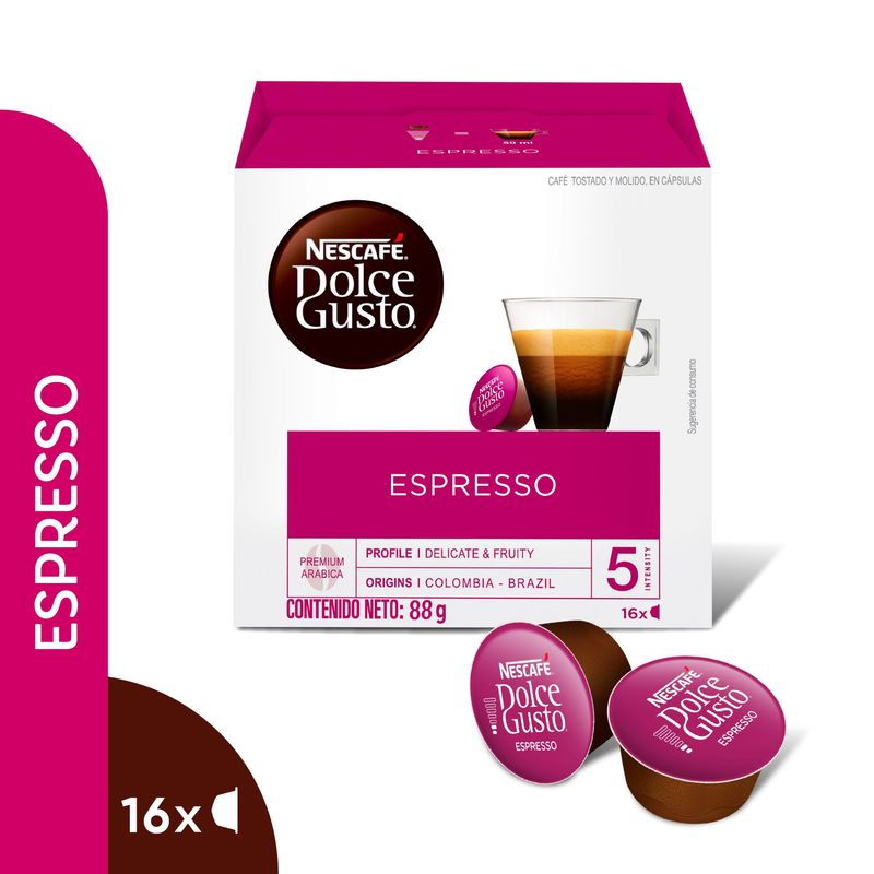 NESCAFE - Café Espresso Nescafé Dolce Gusto 16 Cápsulas