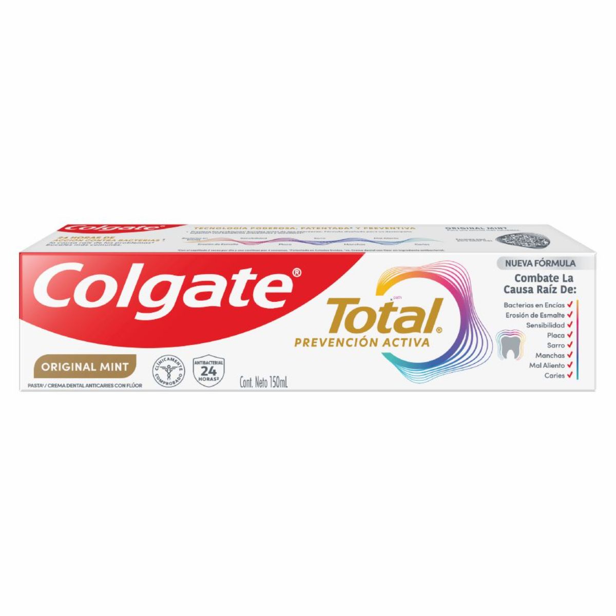 COLGATE - Crema Dental Colgate Total Original Mint Prevención Activa Envase 150 mL