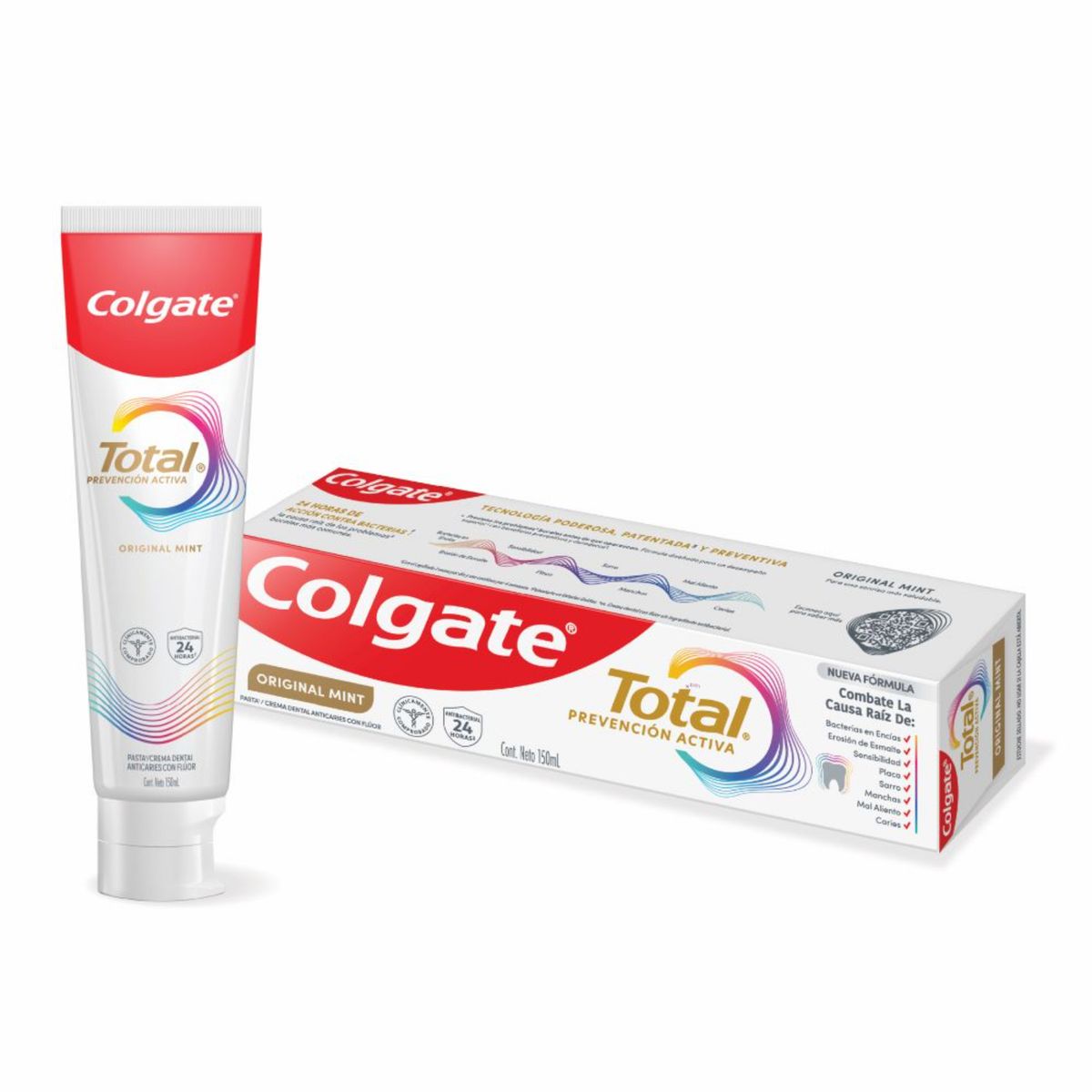 COLGATE - Crema Dental Colgate Total Original Mint Prevención Activa Envase 150 mL