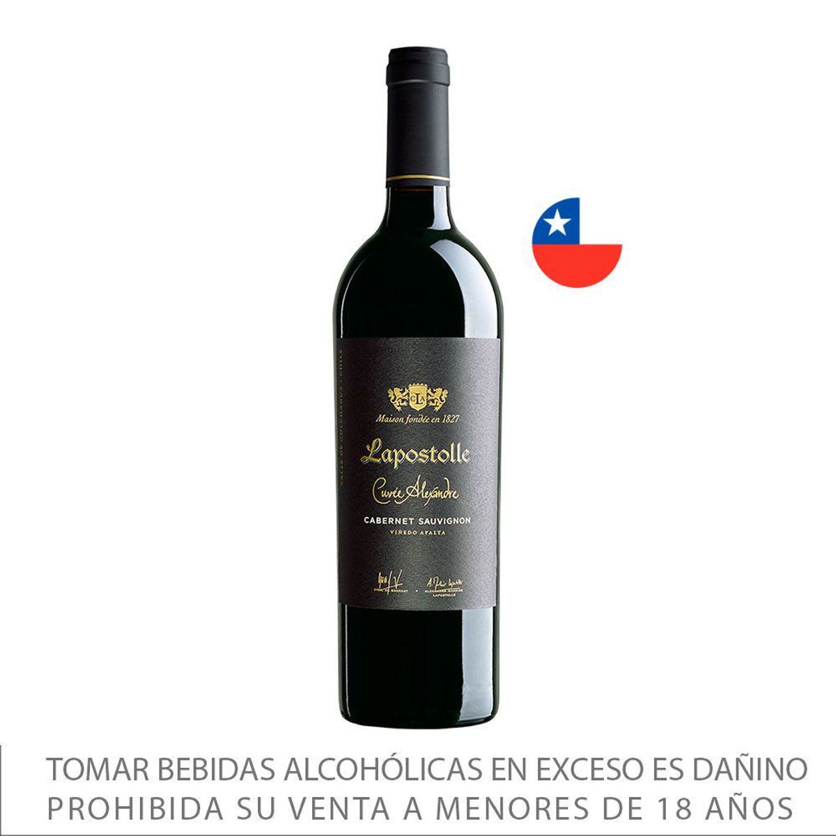LAPOSTOLLE - Vino Lapostolle Cabernet Sauvignon Cuvee Aleandre Botella 750 mL