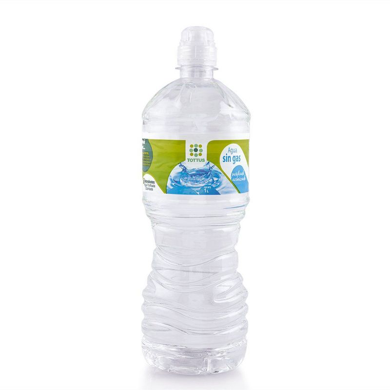 TOTTUS - Agua Mineral Tottus Sin Gas con Tapa Deportiva Botella 1 L