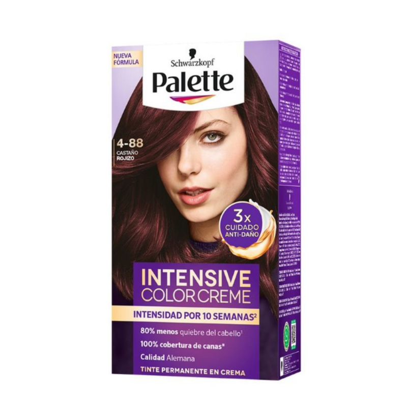 PALETTE - Kit Tinte Capilar Palette Color Creme Tono 4 88 Castaño Rojizo