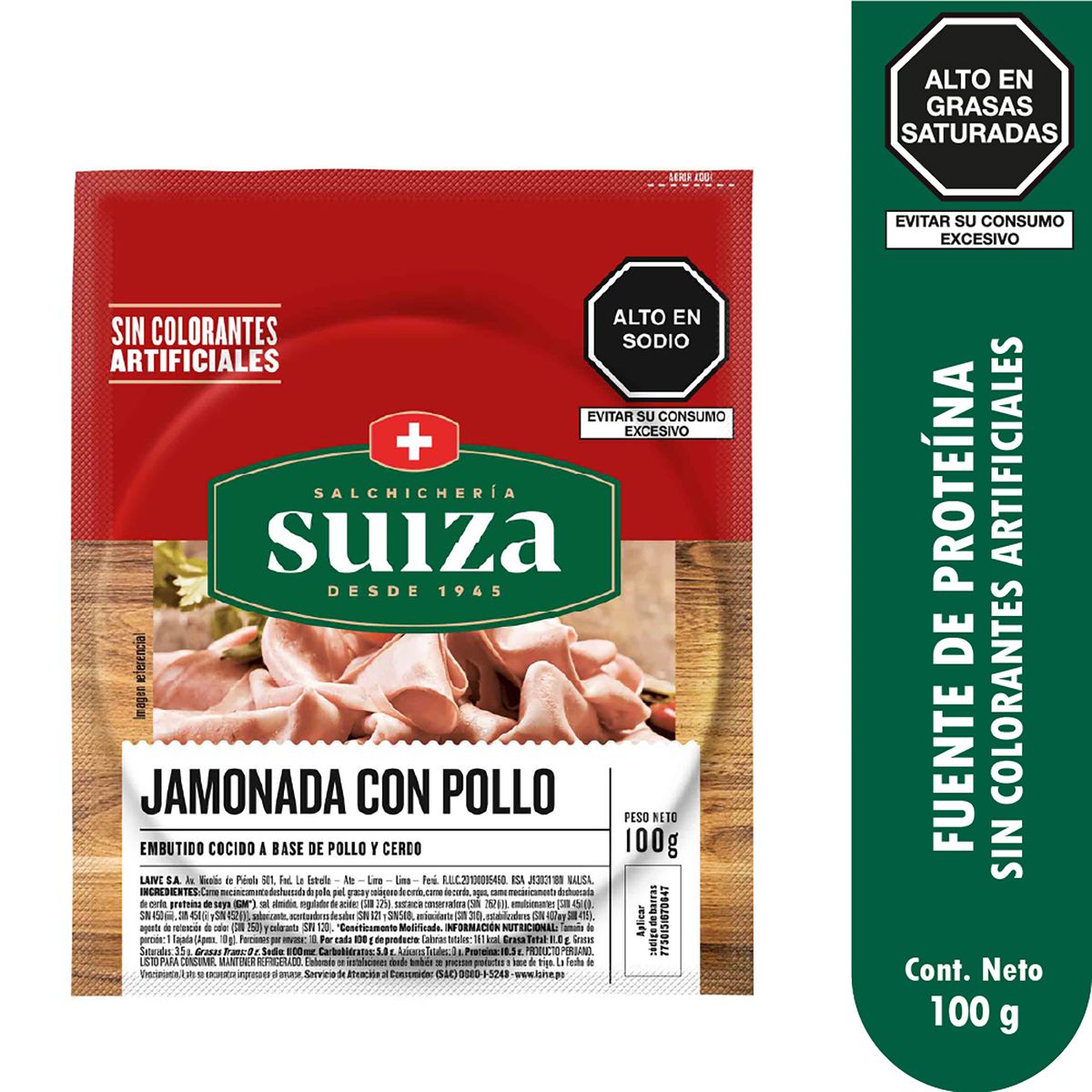 SUIZA - Jamonada de Pollo Suiza Empaque 100 g