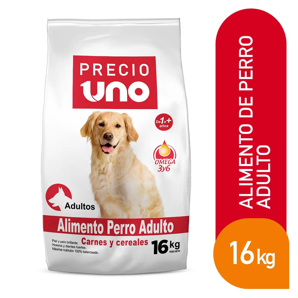 PRECIO UNO - Alimento Seco Perros Adultos Precio Uno Bolsa 16 Kg
