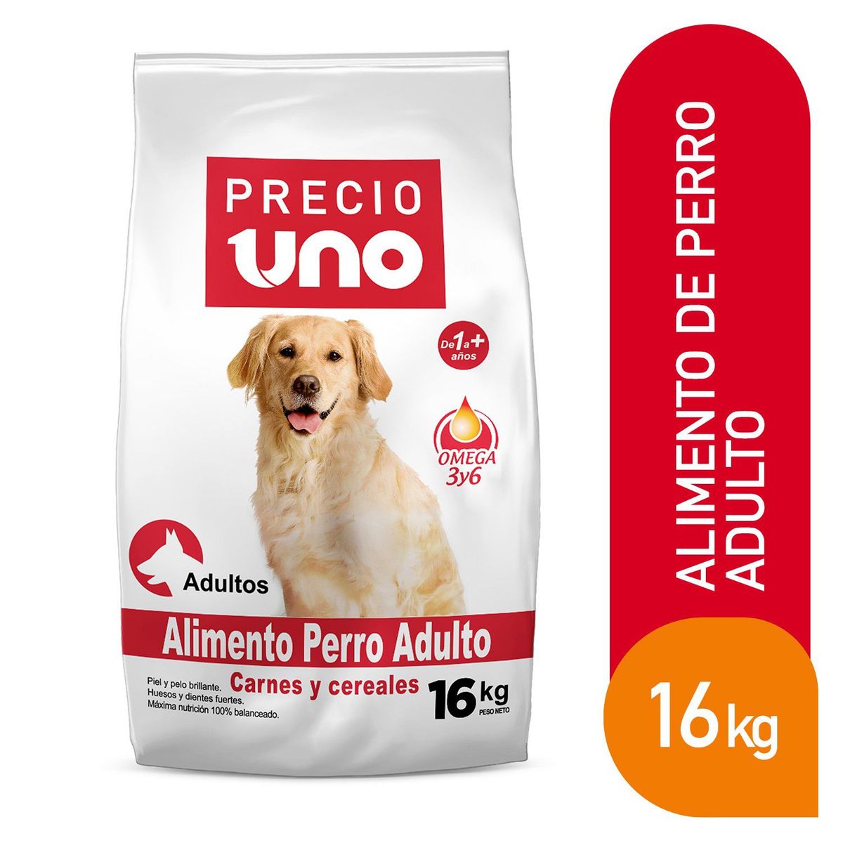 PRECIO UNO - Alimento Seco Perros Adultos Precio Uno Bolsa 16 Kg