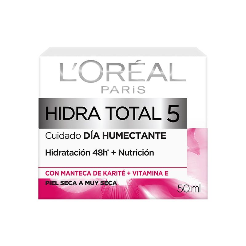 LOREAL PARIS - Crema Loreal Paris Hidratante Hidra Total 5 Envase 50 mL