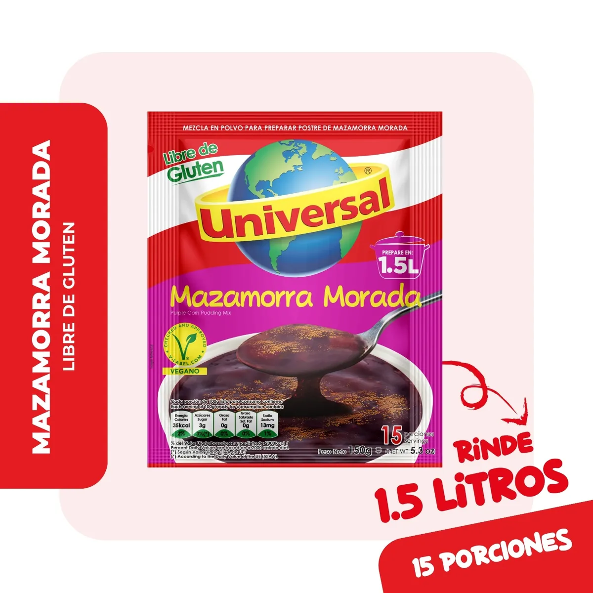 UNIVERSAL - Mazamorra Morada Universal Empaque 150 g