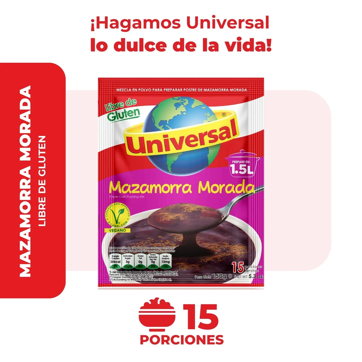 UNIVERSAL - Mazamorra Morada Universal Empaque 150 g