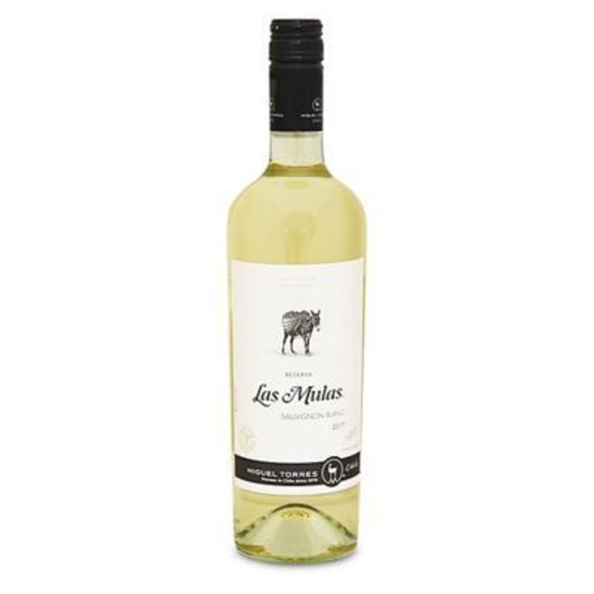 LAS MULAS - Vino Las Mulas Blanco Orgánico Sauvignon Reserva Botella 750 mL