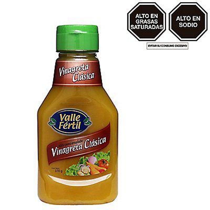 VALLE FERTIL - Salsa Vinagreta Clásica Valle Fertil Envase 370 g