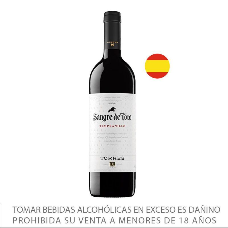 SANGRE DE TORO - Vino Tempranillo Sangre de Toro Botella 750 mL