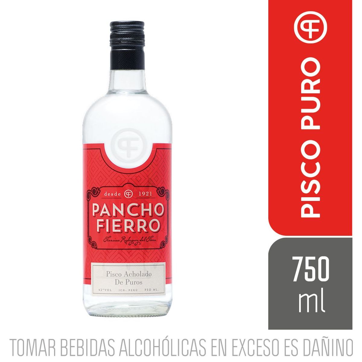 PANCHO FIERRO - Pisco Acholado Pancho Fierro Botella 750 mL