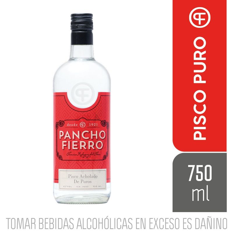 PANCHO FIERRO - Pisco Acholado Cuatro Gallos Pancho Fierro Botella 750 mL
