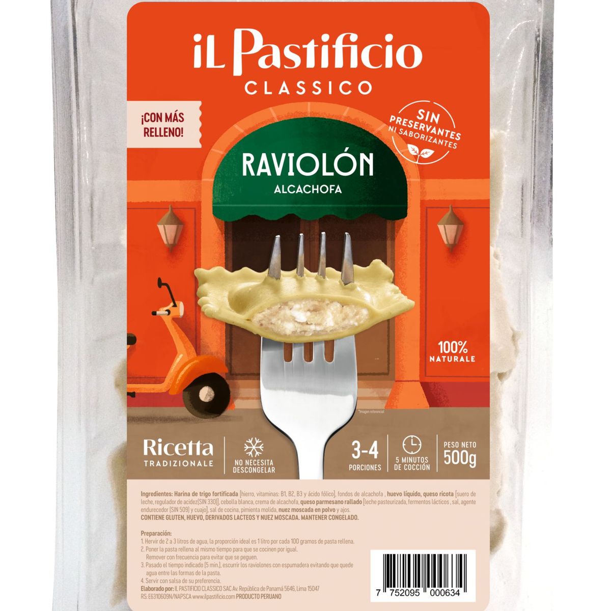 IL PASTIFICIO - Raviolon Alcachofa Il Pastificio Empaque 500 g