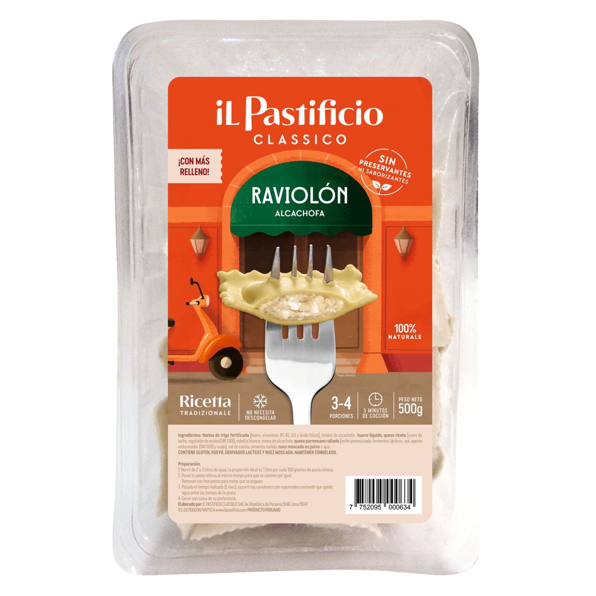 IL PASTIFICIO - Raviolon Alcachofa Il Pastificio Empaque 500 g