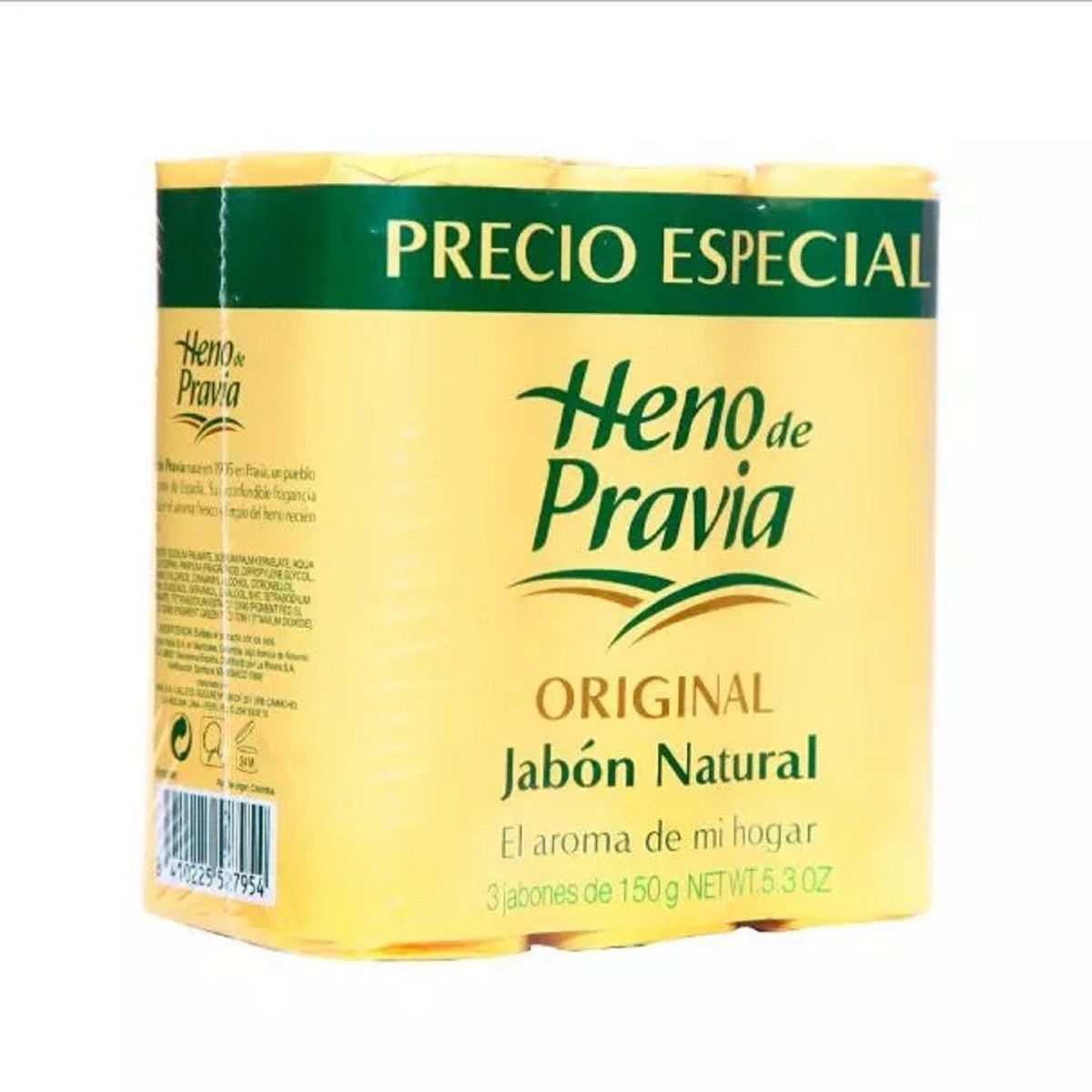 HENO DE PRAVIA - Jabón de Tocador Heno de Pravia Antibacterial Empaque 3 Und