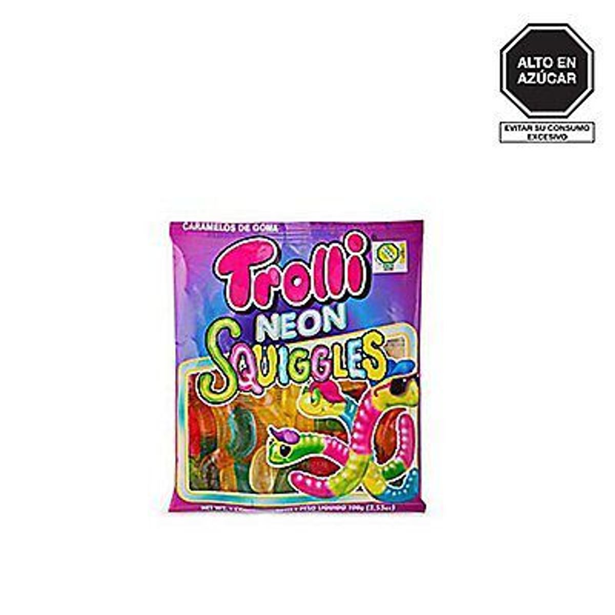 TROLLI - Caramelos Trolli Neón Squiggles Bolsa 100 g
