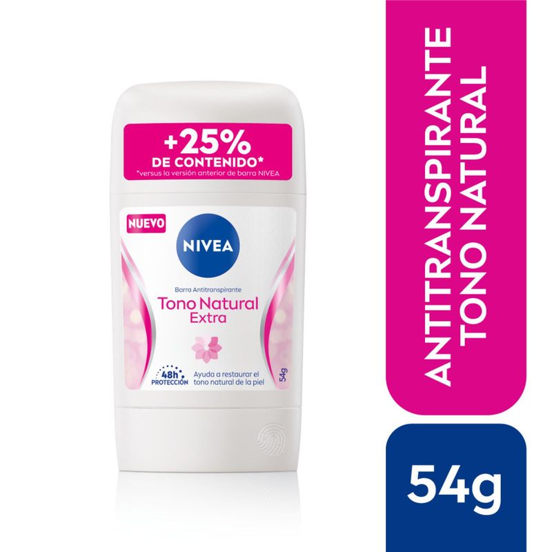 NIVEA - Desodorante Nivea Barra Aclarado Natural Envase 40 mL