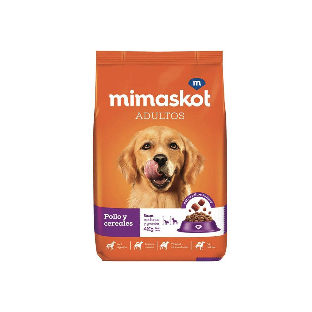 MIMASKOT - Alimento Seco Perros Adultos Mimaskot Pollo y Cereal Bolsa 1 Kg