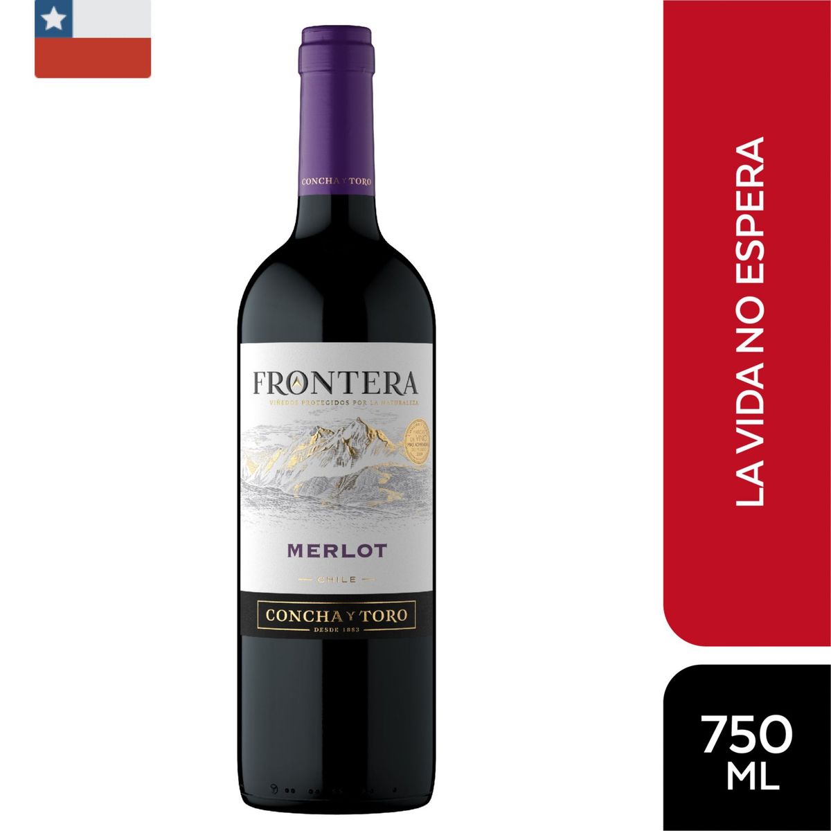FRONTERA - Vino Merlot Frontera 12° Botella 750 mL