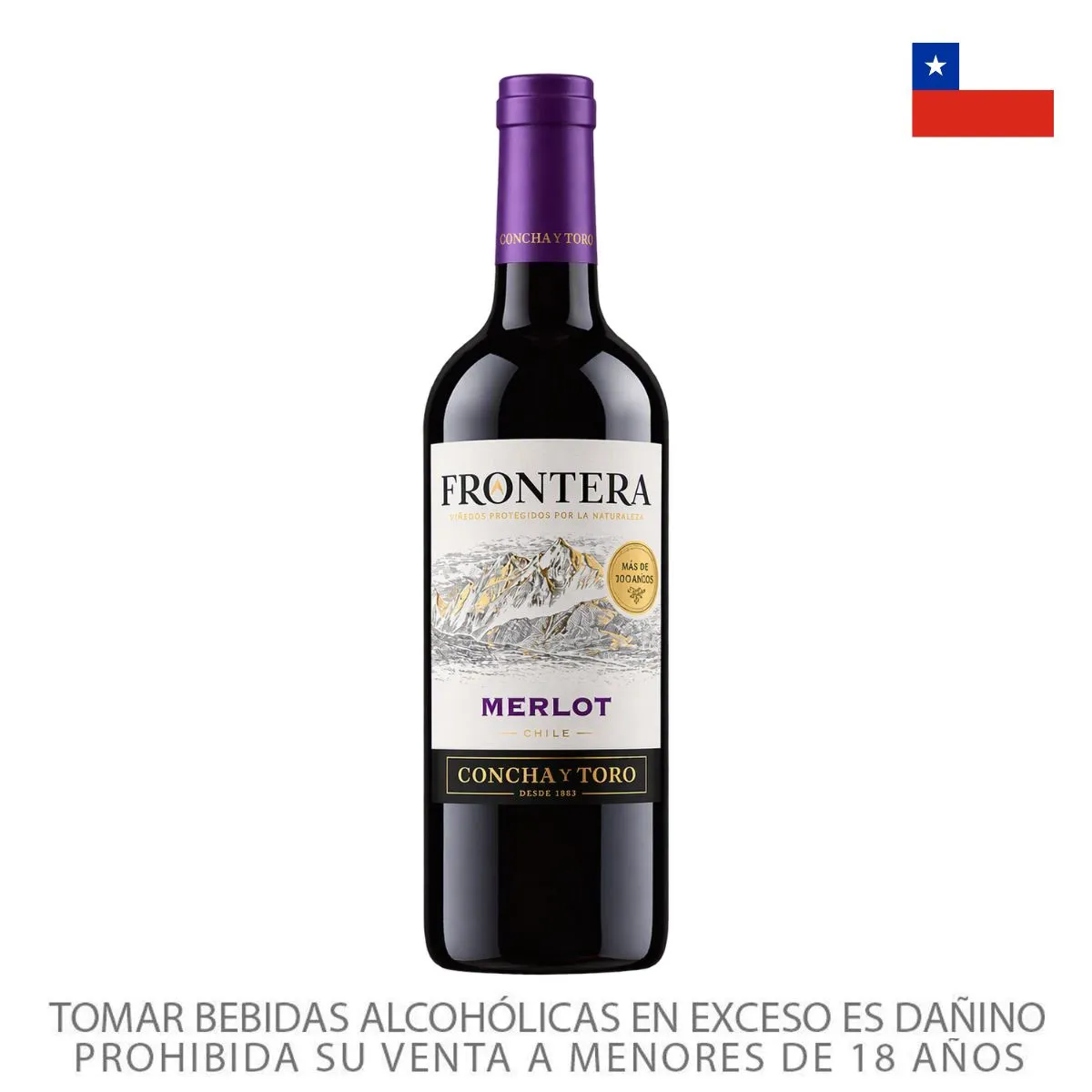 FRONTERA - Vino Merlot Frontera 12° Botella 750 mL