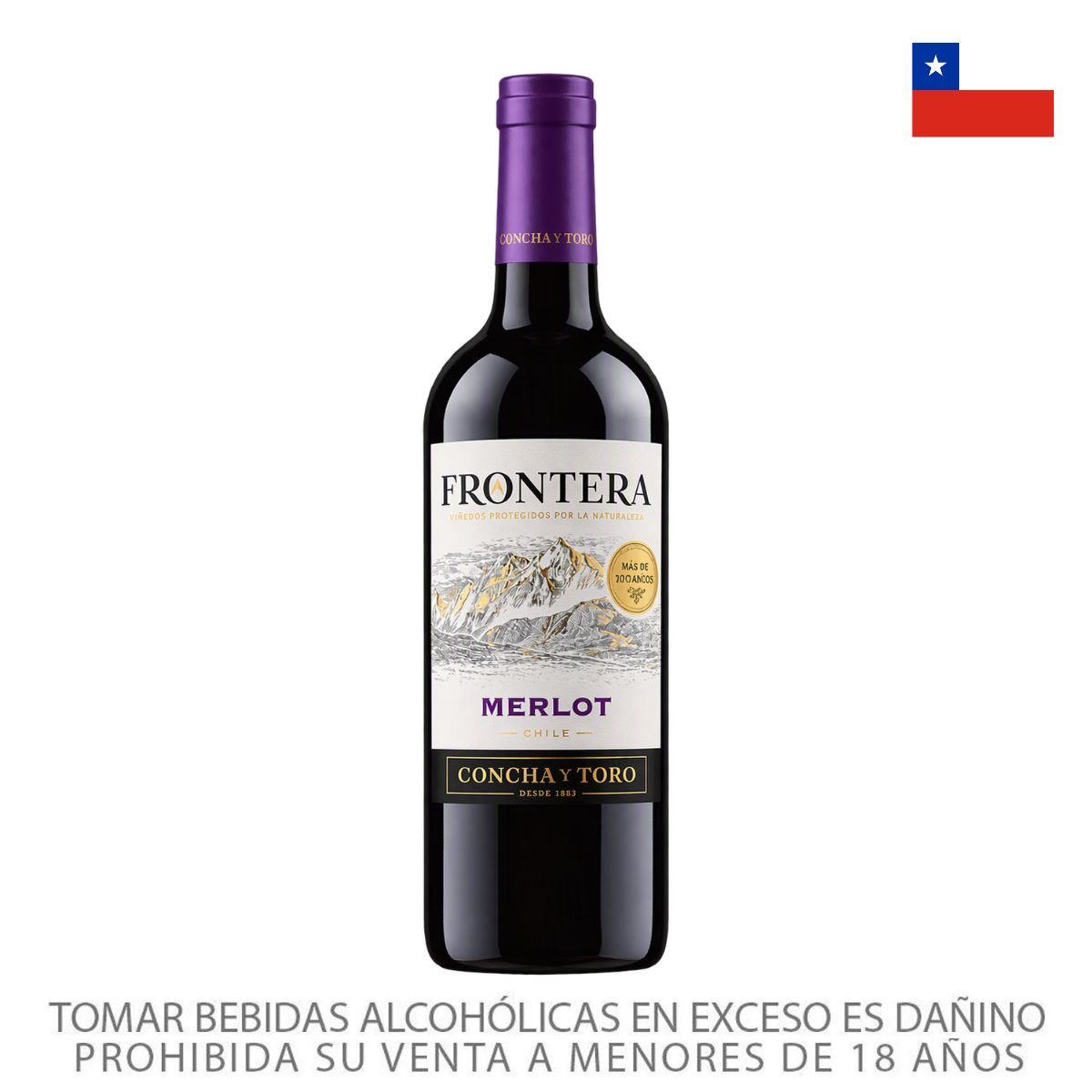 FRONTERA - Vino Merlot Frontera 12° Botella 750 mL