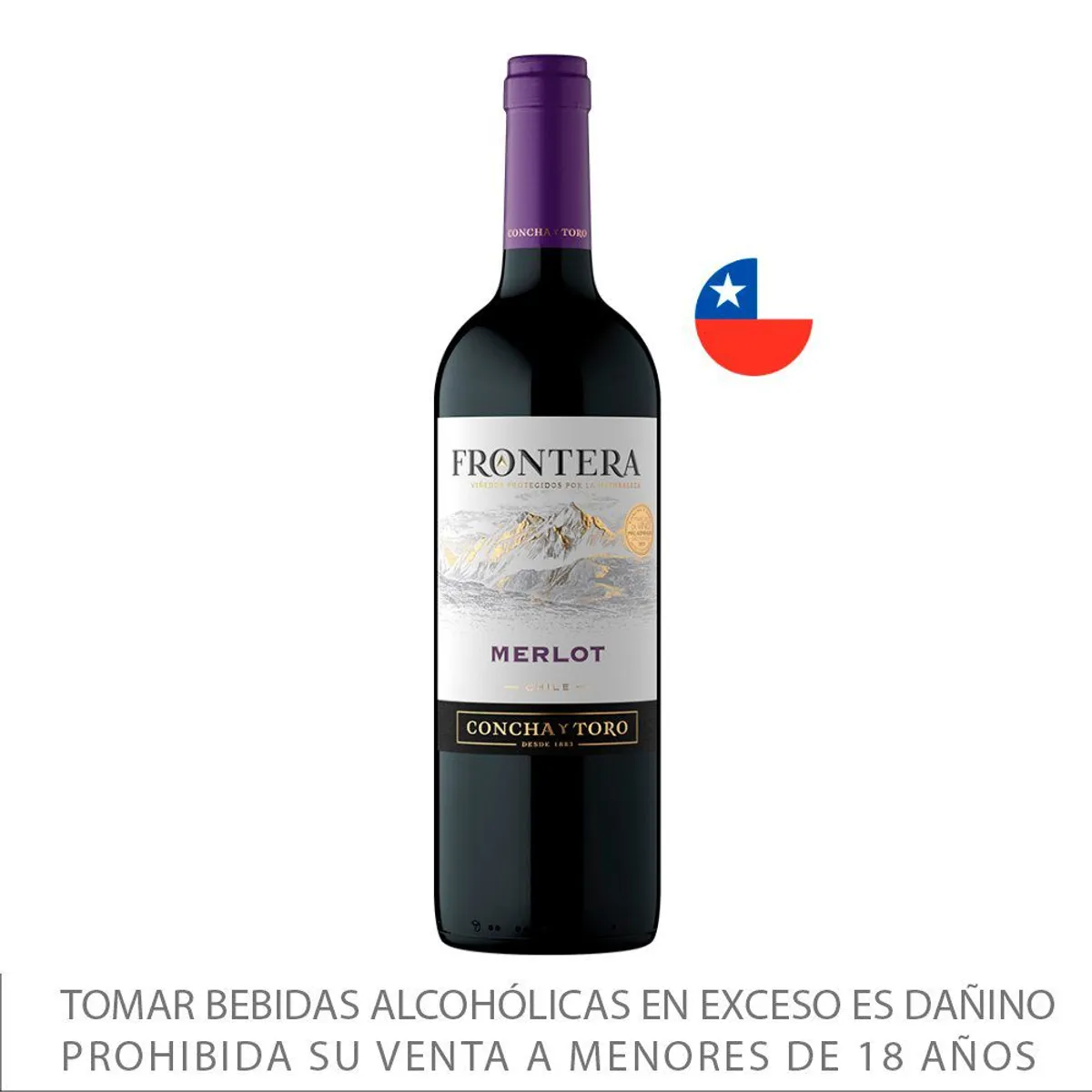 FRONTERA - Vino Merlot Frontera 12° Botella 750 mL