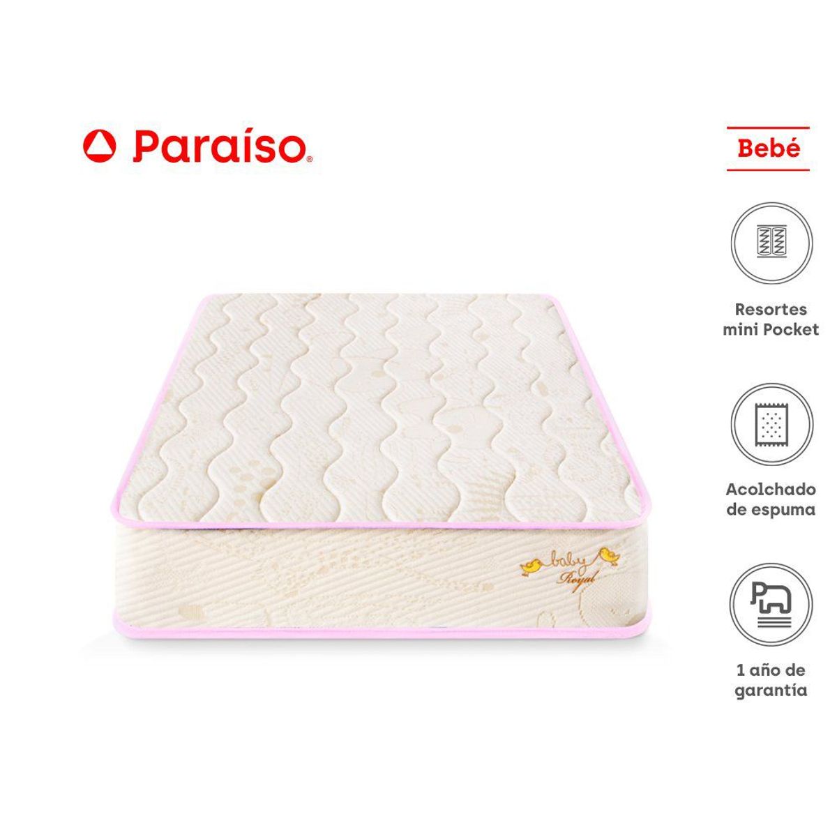 PARAISO - Colchon Cuna Baby Royal Organic Mujer