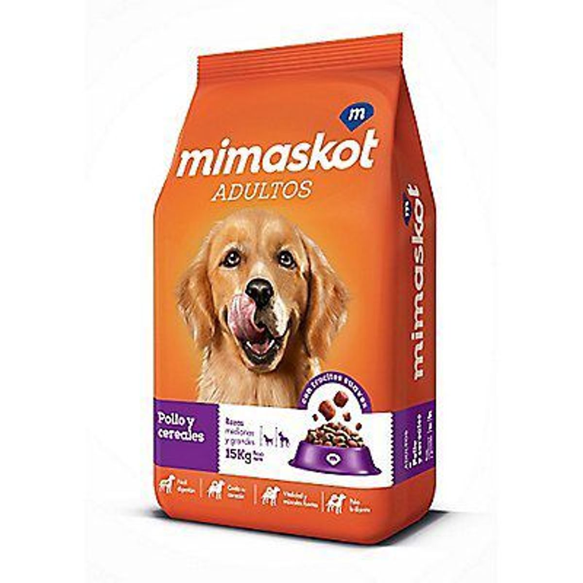 MIMASKOT - Alimento Seco Perros Adultos Mimaskot Pollo y Cereal Bolsa 15 Kg