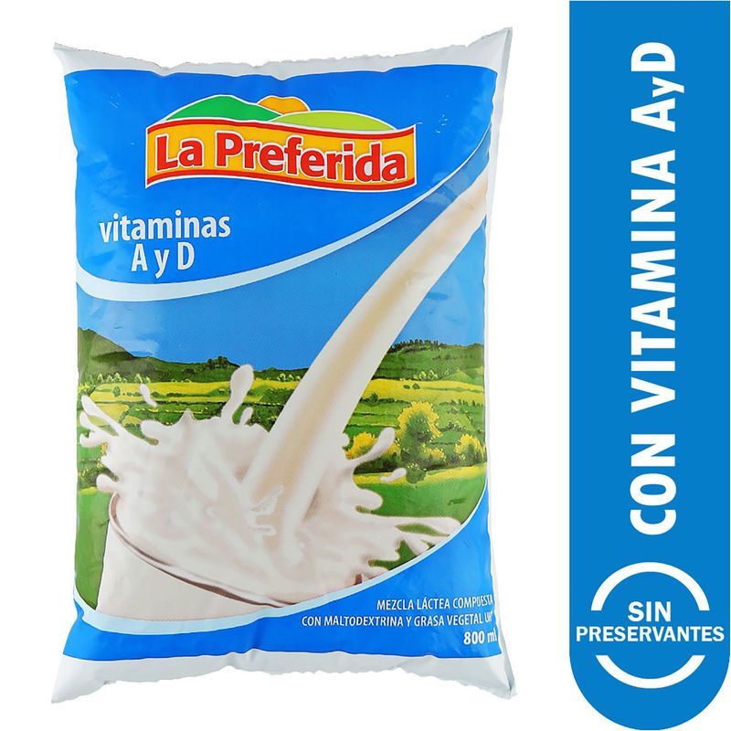 LA PREFERIDA - LECHE MODIFICADA LA PREFERIDA BOLSA X  800 ML