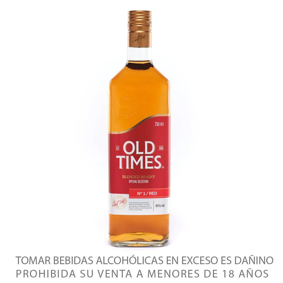 OLD TIMES - Whisky Old Times Red Botella 750 mL