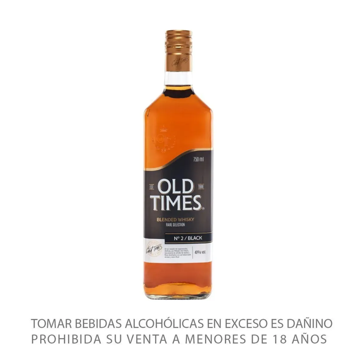 OLD TIMES - Whisky Old Times Black Botella 750 mL