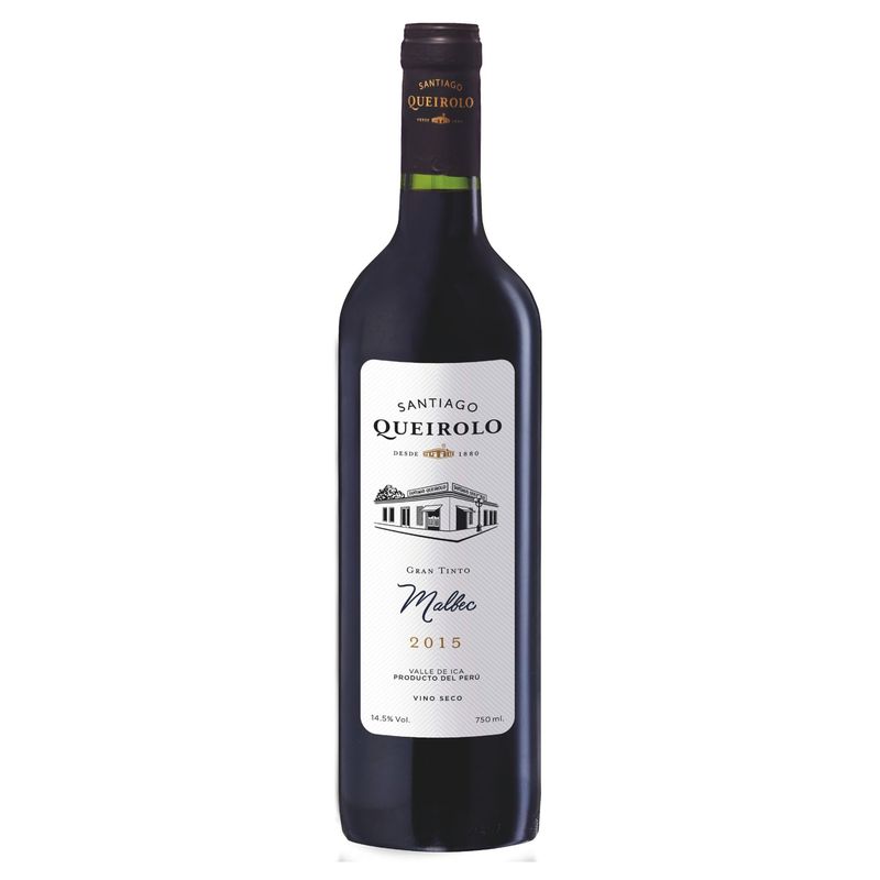 SANTIAGO QUEIROLO - Vino Santiago Queirolo Tinto Malbec Botella 750 mL