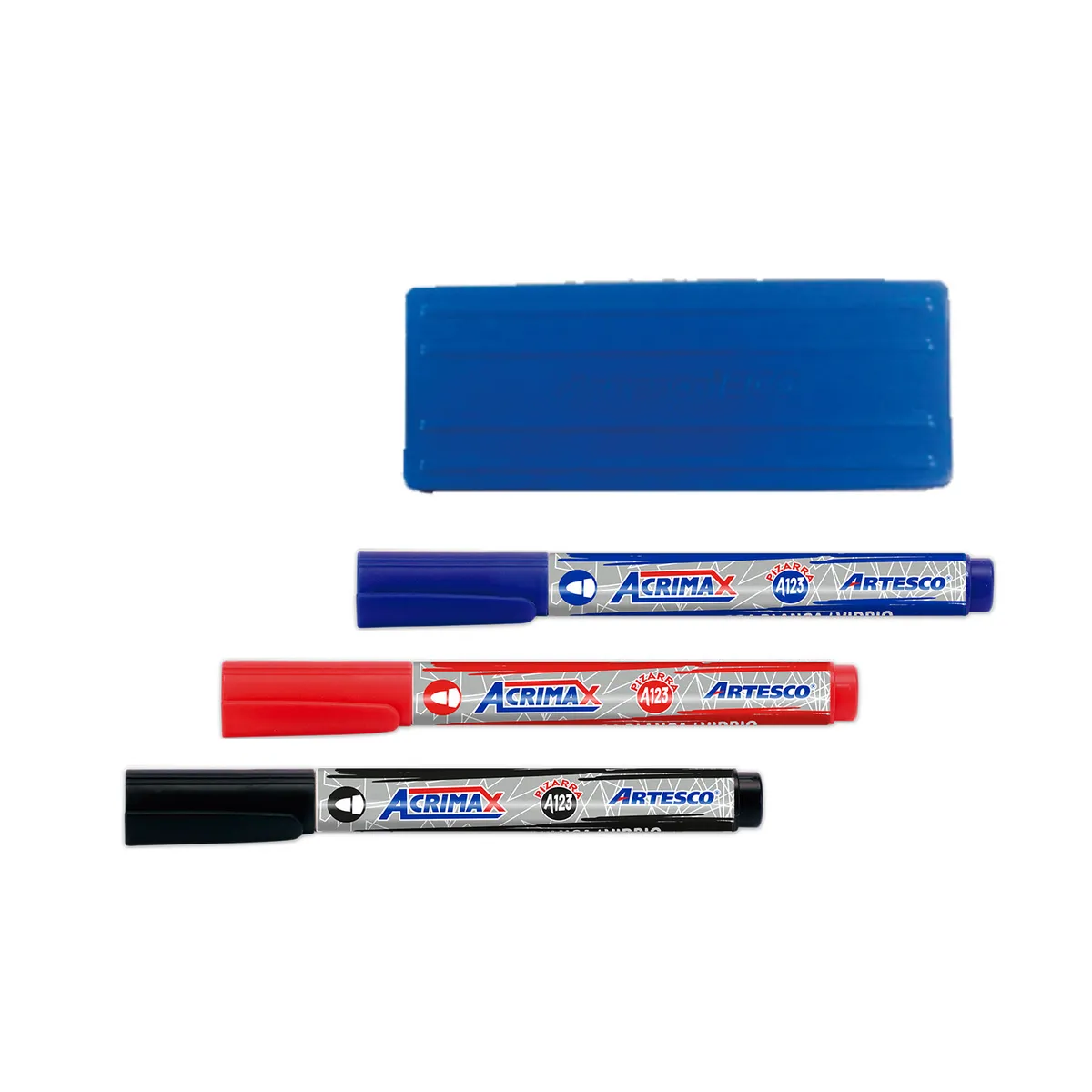 ARTESCO - Plumones De Pizarra Artesco Pack 3 Und + Mota