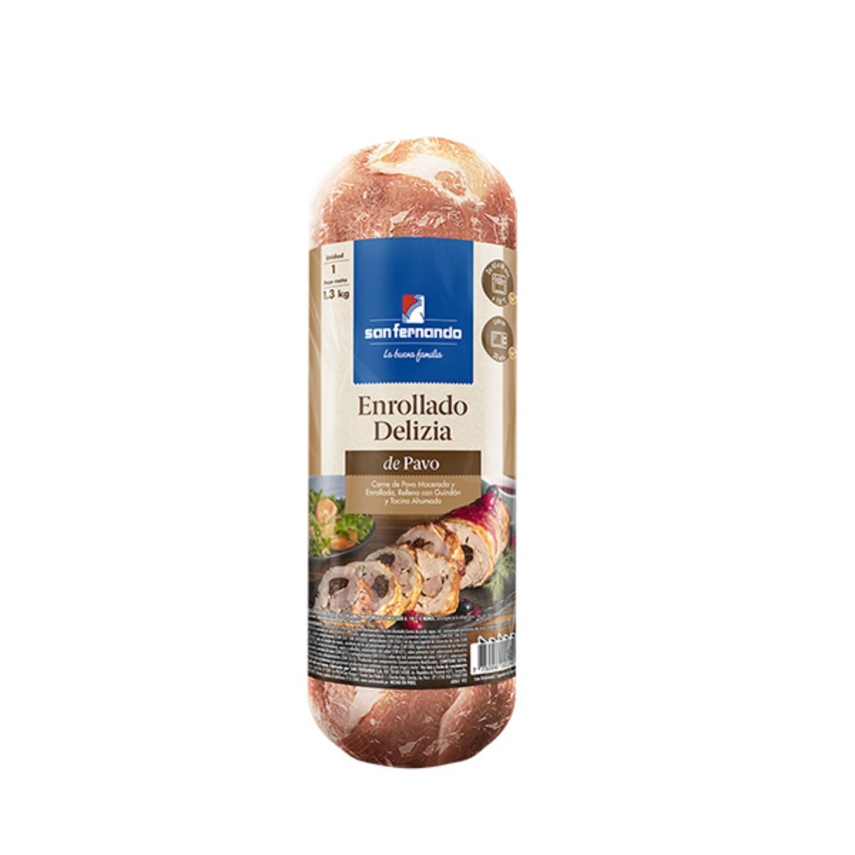 SAN FERNANDO - Enrollado Delizia de Pavo San Fernando Empaque 1.3 Kg