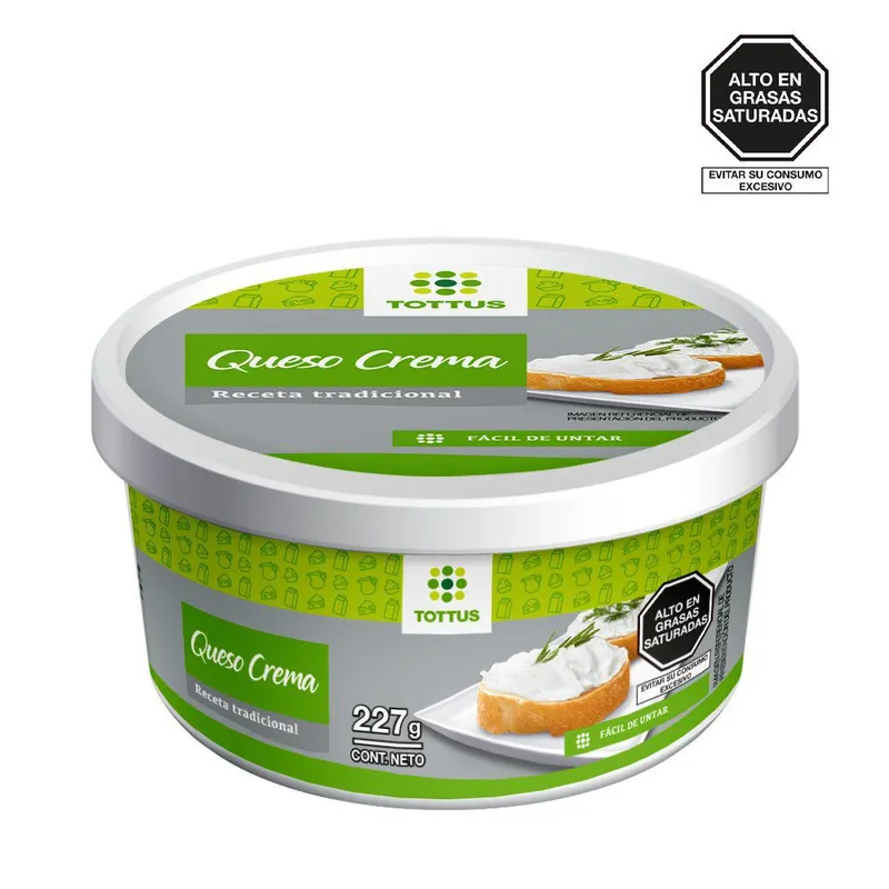 TOTTUS - Queso Crema Tradicional Tottus Envase 227 g