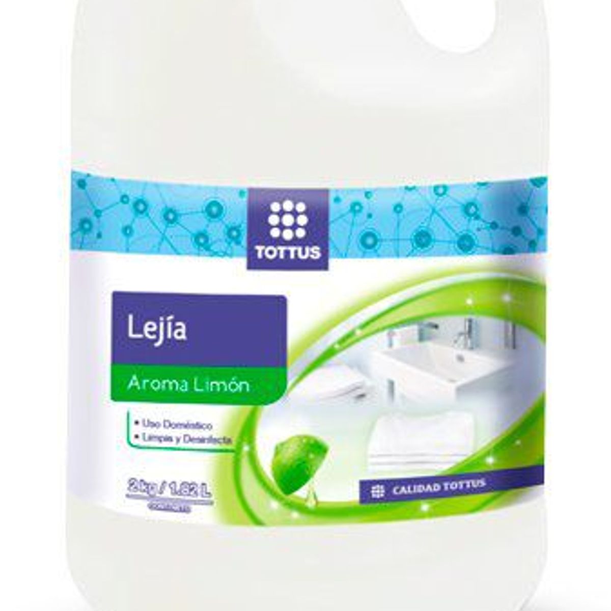 TOTTUS - Lejía Tottus Limón Botella 2 Kg